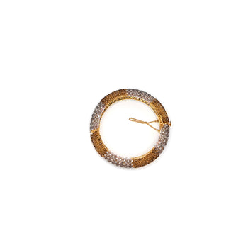 Dual-Tone Beaded Bangle