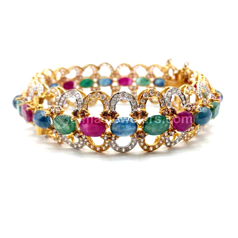 Ruby Zircon Delight Gold Kara