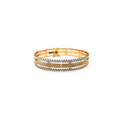 Zircon Three Pleated Gold Kara