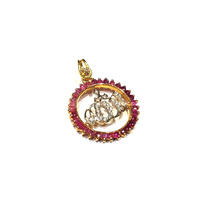 Ruby Zircon Radiance Gold Locket