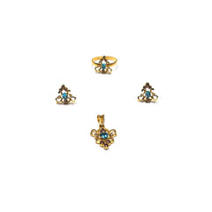 Falsa Zircon Fusion Gold Locket Set