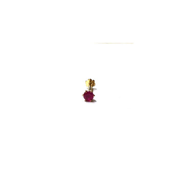 Ruby Gold Nose Pin