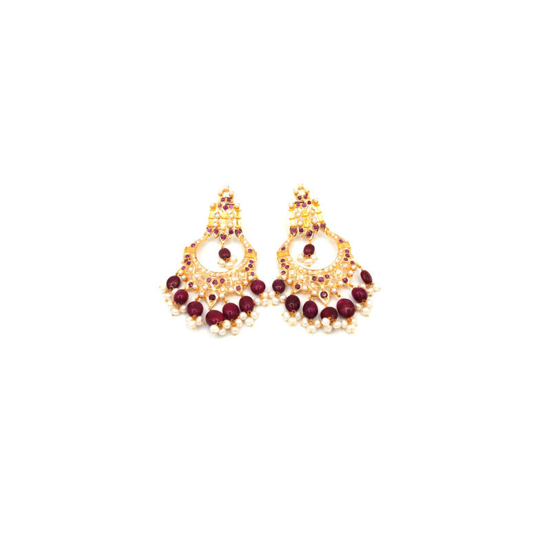 Ruby Gold Earrings
