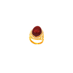 "Aqeeq Gold Ring "