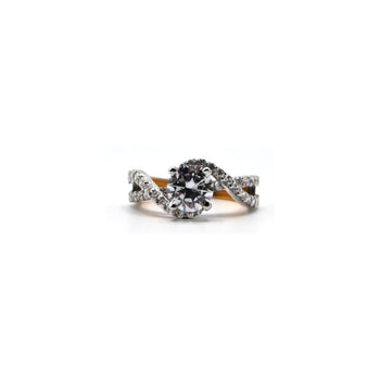 Pear-Cut Halo Diamond Ring