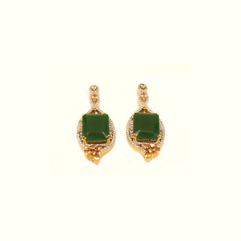 Opulent Emerald Topaz Earrings