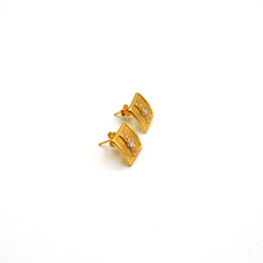 Rhinestone Gold Earring