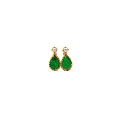 Emerald Gold Earrings