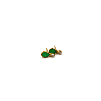 Emerald Gold Earrings