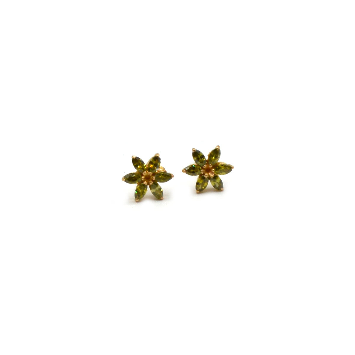 Peridot Gold Earrings
