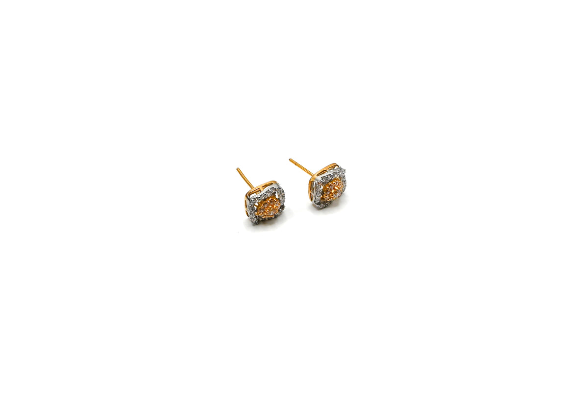 Dual-Tone Square Studs