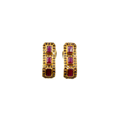 Crimson Gold Earrings